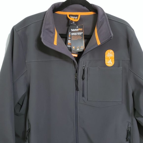 New Timberland Pro Men's Jacket Softshell Windproof Water Repel Workwear Coat M - Picture 2 of 9